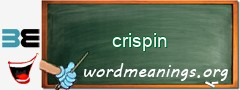 WordMeaning blackboard for crispin